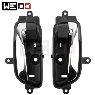 Juego de 2 manijas de puerta interiores cromadas para Nissan Altima Pathfinder Titan 2013-17 Foto 1 de 4