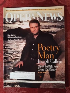 Raro METROPOLITAN OPERA NEWS Revista Diciembre 2009 Joseph Calleja - Imagen 1 de 1