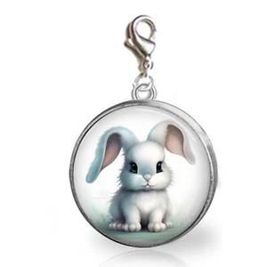 Cute Bunny Charm 4 Bracelets Zipper Pull Bunny Pet Lovers Photo Jewelry Gifts - Picture 1 of 1