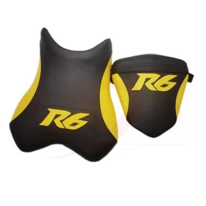 For Yamaha YZF-R6 06-07 Black+Yellow Front Rear Driver & Passenger Seat Pillion - Picture 1 of 10