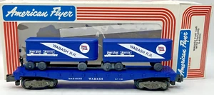 American Flyer S Gauge 48502 Wabash Flat Car w/Trailers, New in Original Box - Picture 1 of 5