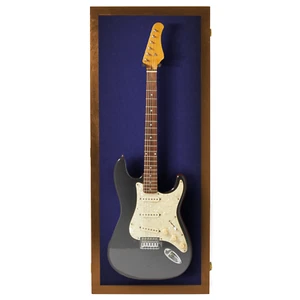 Walnut Finish Guitar display case Solid hardwood with Locks  - Picture 1 of 73