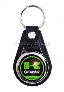 KWIKASFUKI KUNSTLEDER SCHLÜSSELRING/SCHLÜSSELANHÄNGER. KAWASAKI SUPERBIKES SCHLÜSSELRING / SCHLÜSSELANHÄNGER - Bild 1 von 1