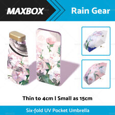15cm Mini Pocket Umbrella Six-fold UV Block Sunscreen Protection Beach UPF 50%+