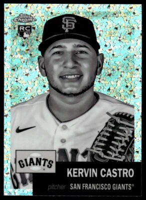 2022 TOPPS CHROME PLATINUM BLACK AND WHITE Kervin Castro Rookie San Francisco - Image 1 of 2