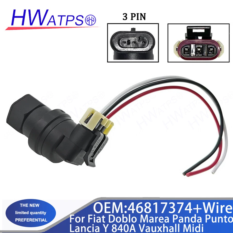 46817374 Speed Sensor & Wire For Lancia Y 840A Fiat Doblo Marea Panda Punto 1.1 - Image 1 of 4