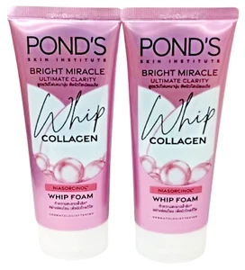 Pond's Bright Miracle ultimative Klarheit Peitsche Kollagen NIASORCINO Peitsche Schaum 90g * 2 - Bild 1 von 12