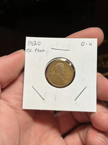 1920 5% Clipped Planchet Wheat Cent Cover