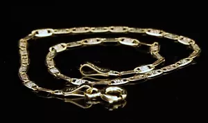 Bracciale 10K Y/G "Mariner Stile" bicolore W-1,0gr L-7. pollice #1553 - Foto 1 di 7