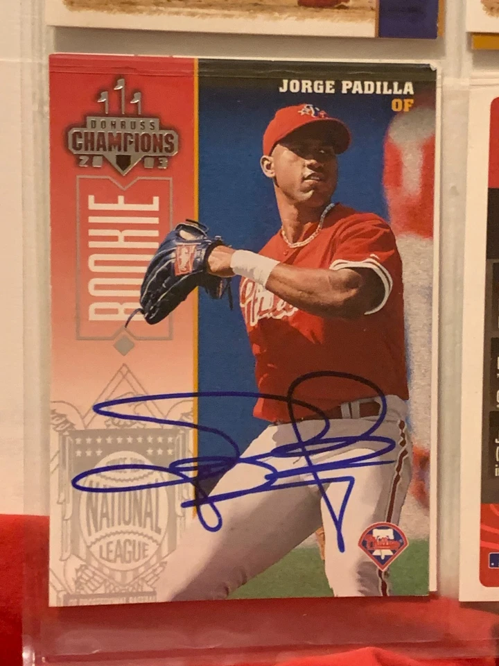 JORGE PADILLA AUTOGRAPHED SIGNED 2003 DONRUSS CHAMPIONS CARD COA - Image 1 of 1