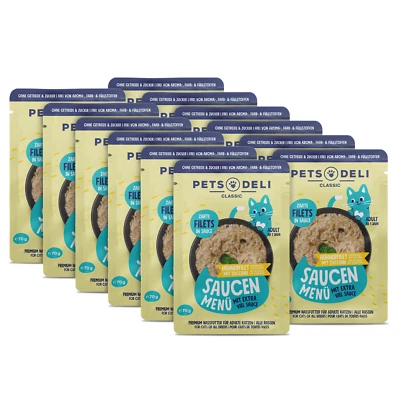 Pets Deli Getreidefreies Nassfutter Saucen Menü für Katzen mit Huhn 12 x 70g - Bild 1 von 3