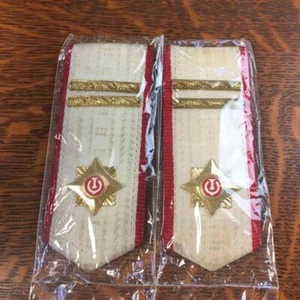 Vintage Chinese National Railway Shoulder Boards Two Bars Dress Uniform Railroad - Picture 1 of 3