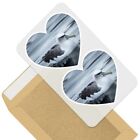 2 x Heart Stickers 10 cm - Albatros Bird Galapagos Island #44054