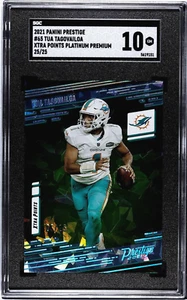 Tua Tagovailoa Dolphins 2021 Prestige #65 Platinum Xtra Points SGC 10 - 25/25 - Bild 1 von 2
