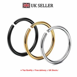 Nose Ring Septum Hanger Fake lip Non Piercing hoops faux Helix Cartilage hoop - Picture 1 of 1