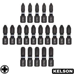 20 x gemischte Kreuzschlitz PH1 PH2 PH3 25 mm Schlagschrauber-Bits 1/4" KELSON - Bild 1 von 5