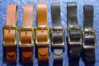 3 Brown & 3 Black New 1/2 in. Leather Pocket Watch Fob Straps