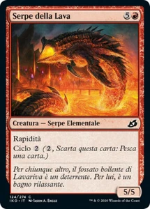 MTG Magic IKO Ikoria - 1x ITA NM 124 C Serpe della Lava - Picture 1 of 1