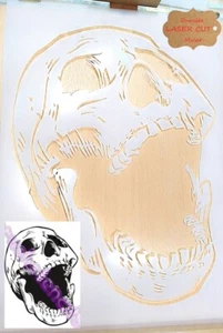 Skull (A) Stencil Airbrush art stencil Artists Skull template available in 3 siz - Bild 1 von 2