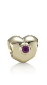 🔥Pandora Herz 14ct Gold & Ruby Puffed Heart Charm 750294RU - Bild 1 von 4