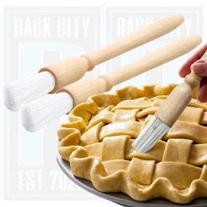 Pastry Brush Wooden Handle With Pure Bristles Round Basting Egg Wash Baking - Picture 1 of 26