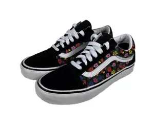 Vans Old Skool Classic Low Black Floral Design Trainers UK 4 - Bild 1 von 11