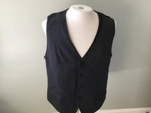 INC International Concepts London Chaleco para hombre nuevo negro a rayas L grande - Imagen 1 de 3