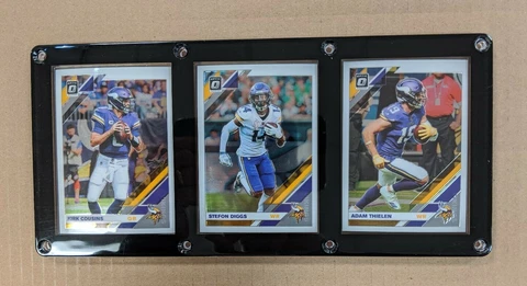 MINNESOTA VIKINGS 3 CARD PLAQUE KIRK COUSINS STEFON DIGGS ADAM THIELEN Cover