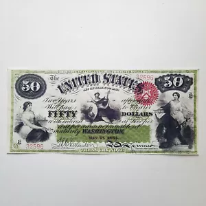 50 Dollars 1864 US United States Reproduction Interest Bearing Note Fr. 203 - Picture 1 of 4