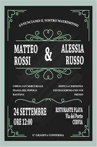PARTECIPAZIONI NOZZE matrimonio, Partecipazione LAVAGNA - Foto 1 di 1