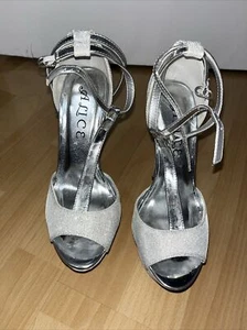 Silberne Hohe Schuhe - Bild 1 von 3