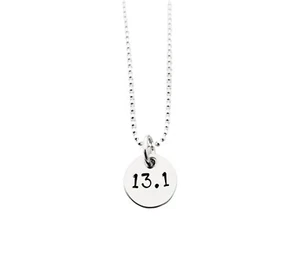 RUN Distance Sterling Necklace~18 inch Sterling Chain~5K, 10K, 13.1, 26.2, XC - Picture 1 of 5