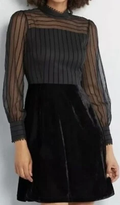 NWOT MODCLOTH Divine & Conquer Velvet Witchy Dark Fairy Prairie Mini Dress 14 - Image 1 of 4