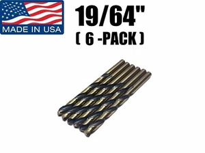 (PAQUETE DE 6) 19/64" 05730 Norseman/Viking EE. UU. Broca Super Premium Alta Velocidad - Imagen 1 de 3