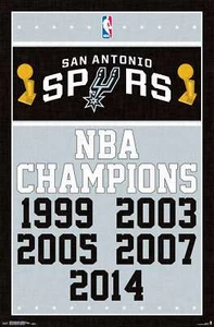 Affiche NBA San Antonio Spurs - Champions - Photo 1 sur 29