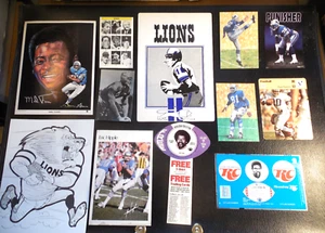 Detroit Lions 1960s-80s 19 larger items Fleer Intimidator Manny's Coke RC Cola - Picture 1 of 5