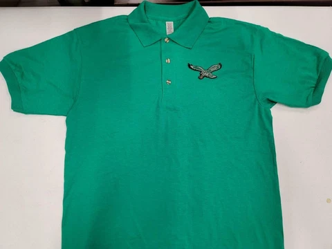 0730 NFL Team Apparel PHILADELPHIA EAGLES Football Polo Golf Shirt KELLY GREEN Cover