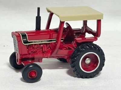 ERTL 1/64 International 966, Black decal, 4 post ROPS, Red Farm Toy Tractor - Image 1 of 2