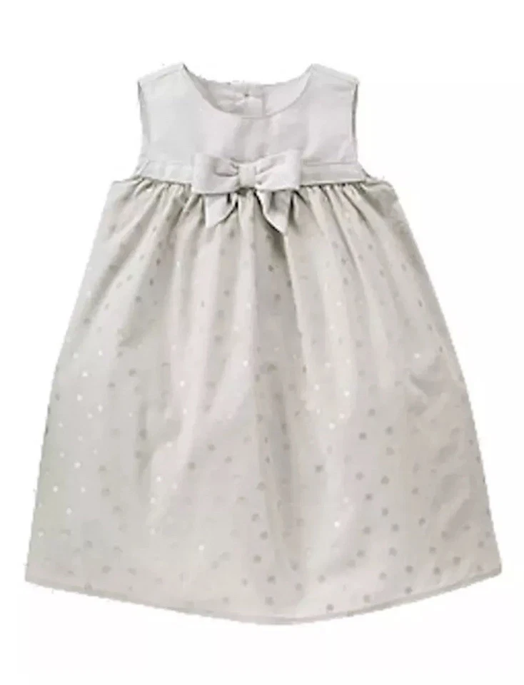 Vestido especial de vacaciones princesa polar estrellas plateadas Gymboree para niñas 3-6 meses Foto 1 de 1