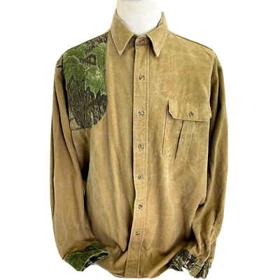 Vtg USA Team Realtree Shooting Shirt Mens XL Heavy Cotton Camo Button Front LS - Image 1 of 4
