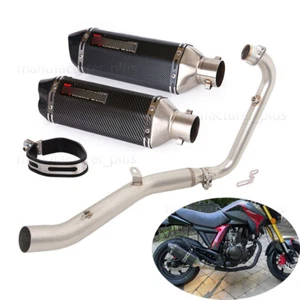 For Lifan KP-Mini 150 2015-2025 Exhaust System Front Link Pipe 51mm Muffler Tips - Picture 1 of 12