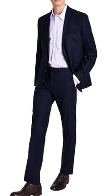 Kenneth Cole Suit Men’s 44L Jacket 37x33 Pants Navy Ready Flex Slim Fit NWT - Image 1 of 4