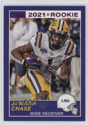 2021 Panini Chronicles Draft Picks Score Retro Pink Ja'Marr Chase #62 Rookie RC - Image 1 of 2