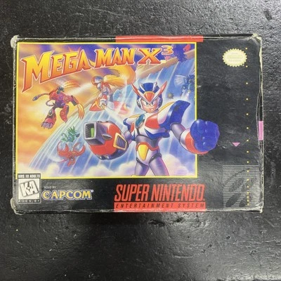 Mega Man X3 Super Nintendo SNES No Manual Authentic Game Cartridge And Game Box - Image 1 of 4
