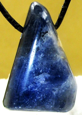 SAPHIR XL Trommelstein gebohrt EDELSTEIN ANHÄNGER  A-Qualität  24 Gramm   Nr.87 - Bild 1 von 2