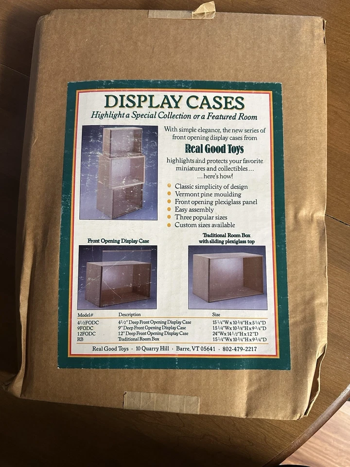 Real Good Toys Vitrina Madera 4.5” Profundo Apertura Frontal Casa de Muñecas 9FODC NUEVO Foto 1 de 1