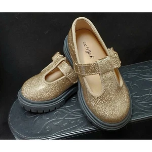 Waterford & Jack Gold Glitzer Mary Jane Kleinkind Schuhe Größe 5 Neu  - Bild 1 von 4