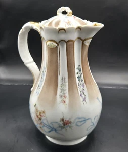 Antiker Haviland H&Co. Limoges, Frankreich Schokoladentopf 10"Tx5,5"Bx7"T - Bild 1 von 12