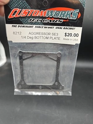 Custom Works Aggressor SE3 1/4 Degree Bottom Plate Pan Car 8212 - Image 1 of 2