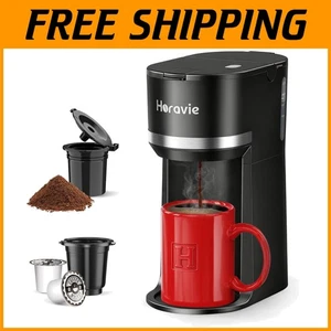 Fast Brew Coffee Maker: 6-12 oz. Brew Sizes, Portable, Black - Picture 1 of 9
